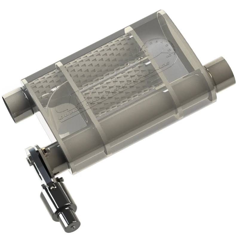 2.5in Weld-On 304SS Reverse Screamer Muffler with Bolt-On Electric Cutout I11915