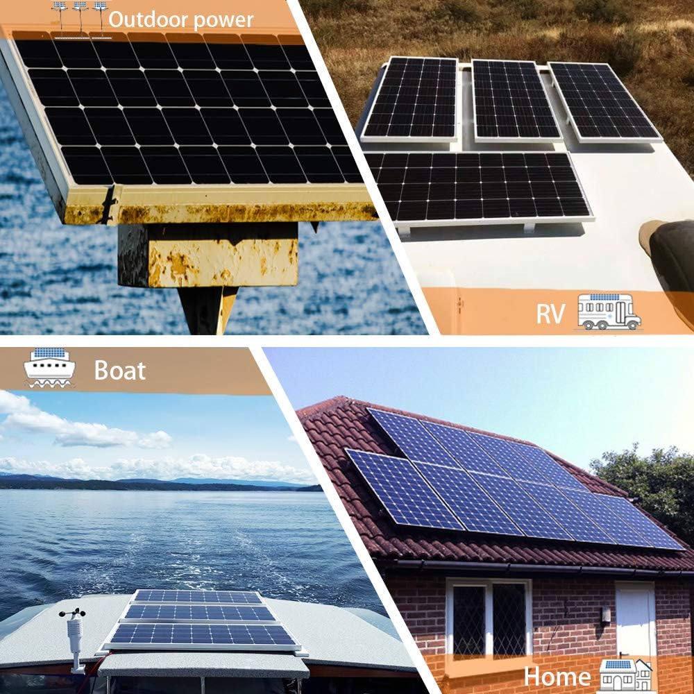 200 Watt 12Volt Moncrystalline Solar Panel Kit with 20A Charge Controller and Mounting Brackets C591