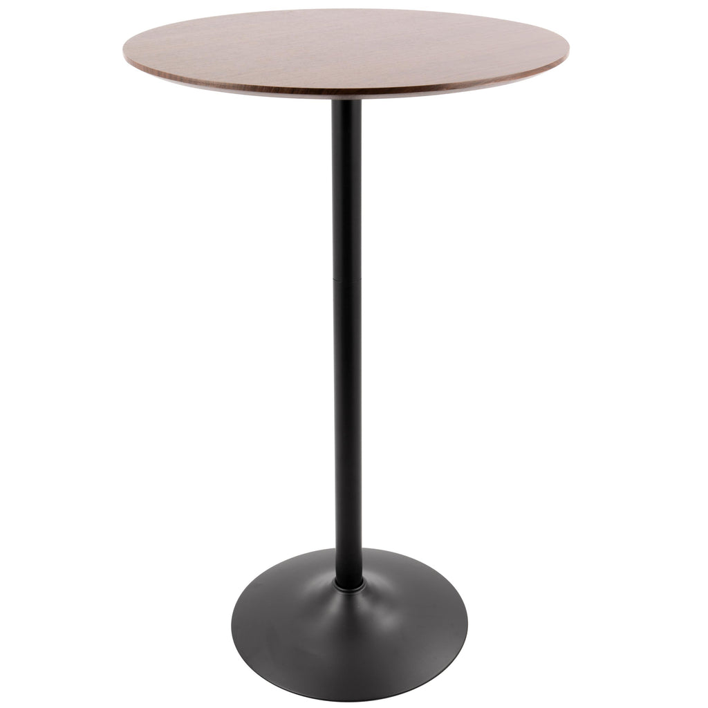 Adjustable Bar/Counter Table in Walnut and Black S558664
