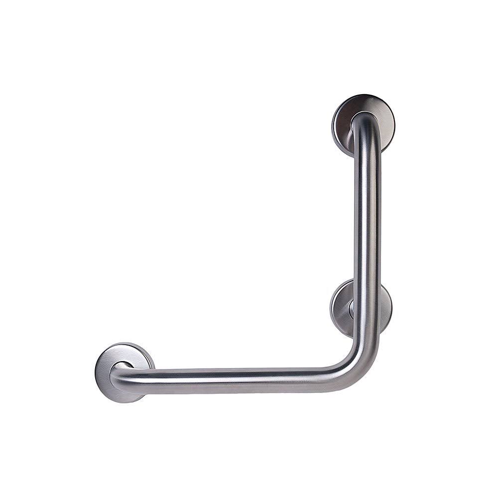 30x22 L-Shaped Vertical Angle Bathroom Safety Bar Satin H152548