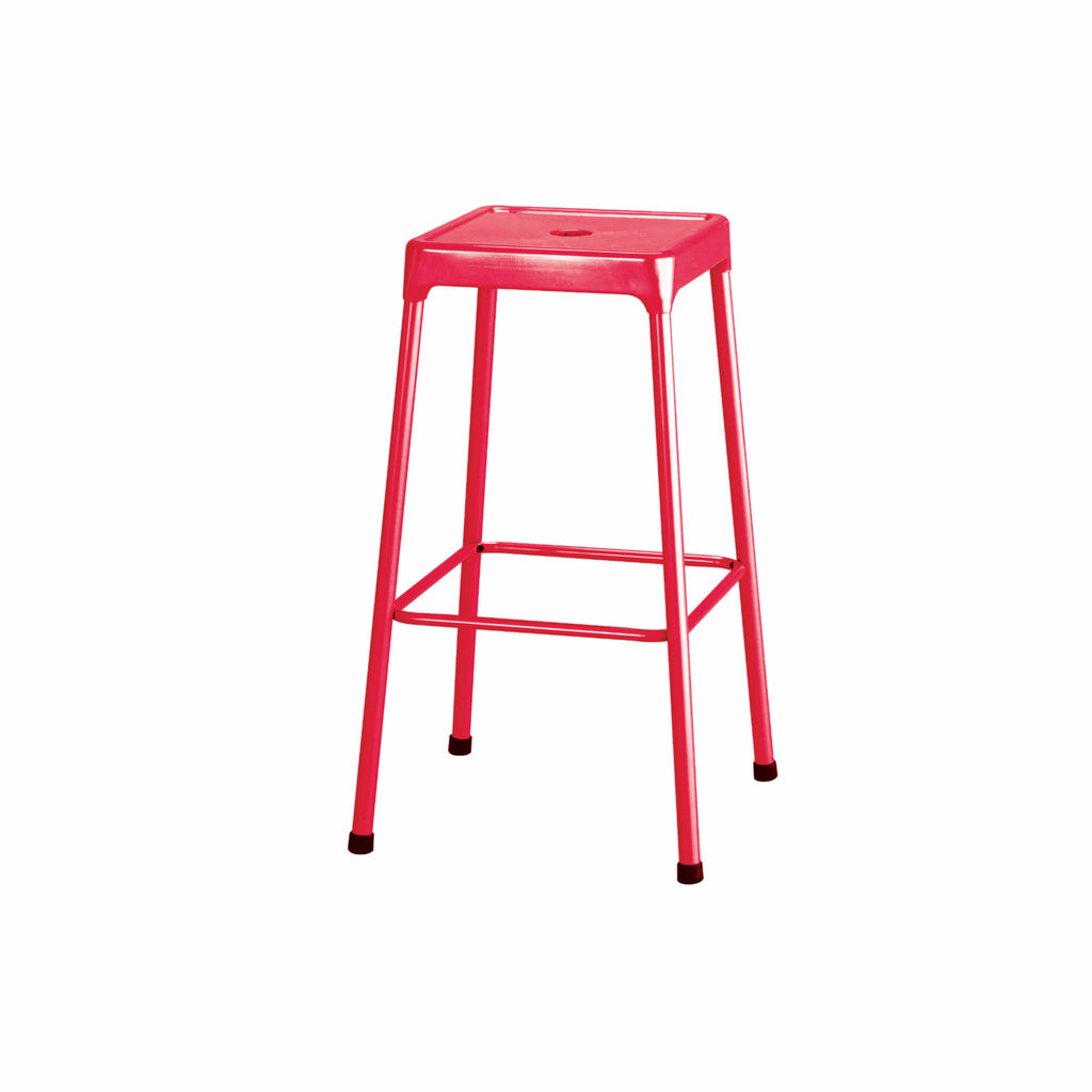 Black Powder-Coated Steel Bar Stool A83300