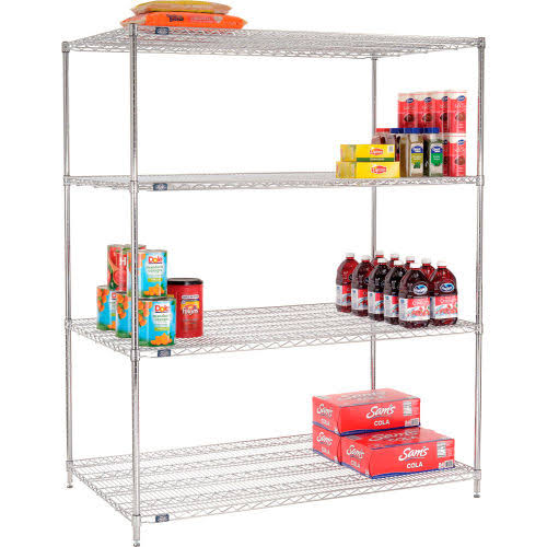 Chrome Wire Shelving Starter 72x22W x 36x22D x 86x22H U41229