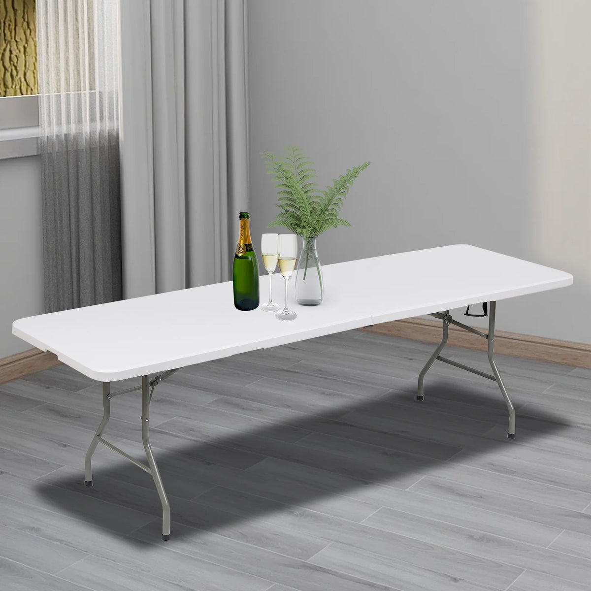 White 8ft Plastic Folding Table O656077