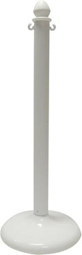 White Plastic Stanchion 2 Pcs with 16' Chain, Pack of 2 N82619