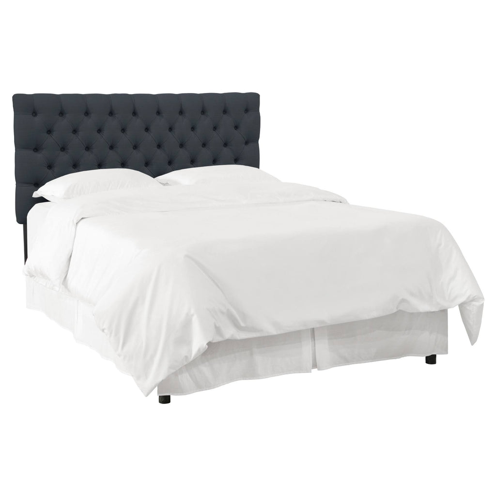 Twin Tufted Headboard Linen Ink R725