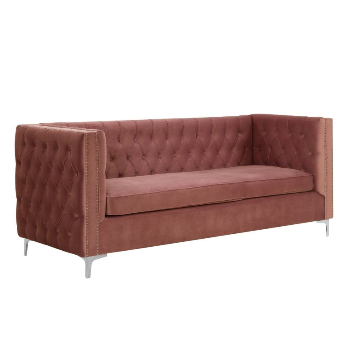 Coral Velvet Sectional Sofa S671