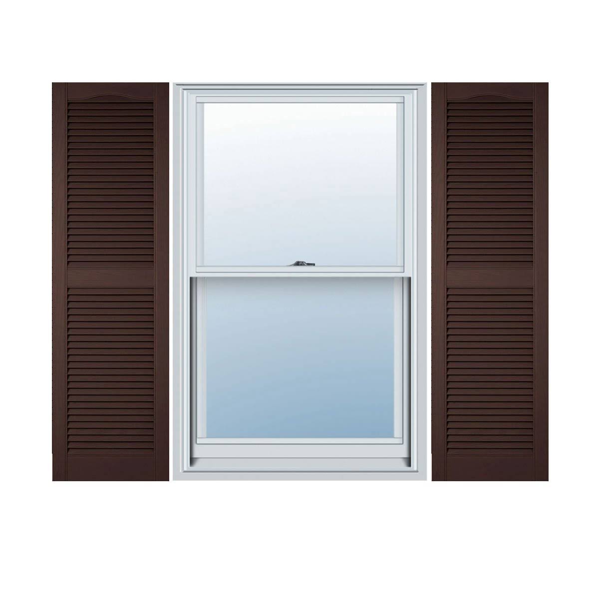 12x22W x 64x22H Vinyl Open Louver Shutters M520