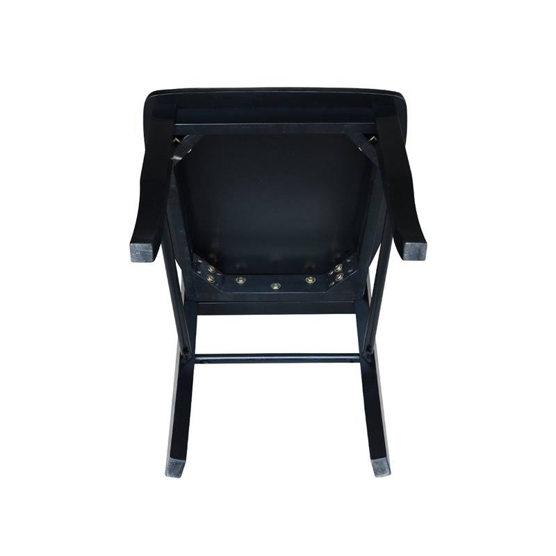 Black Ladderback Dining Chair Set of 2 Y301