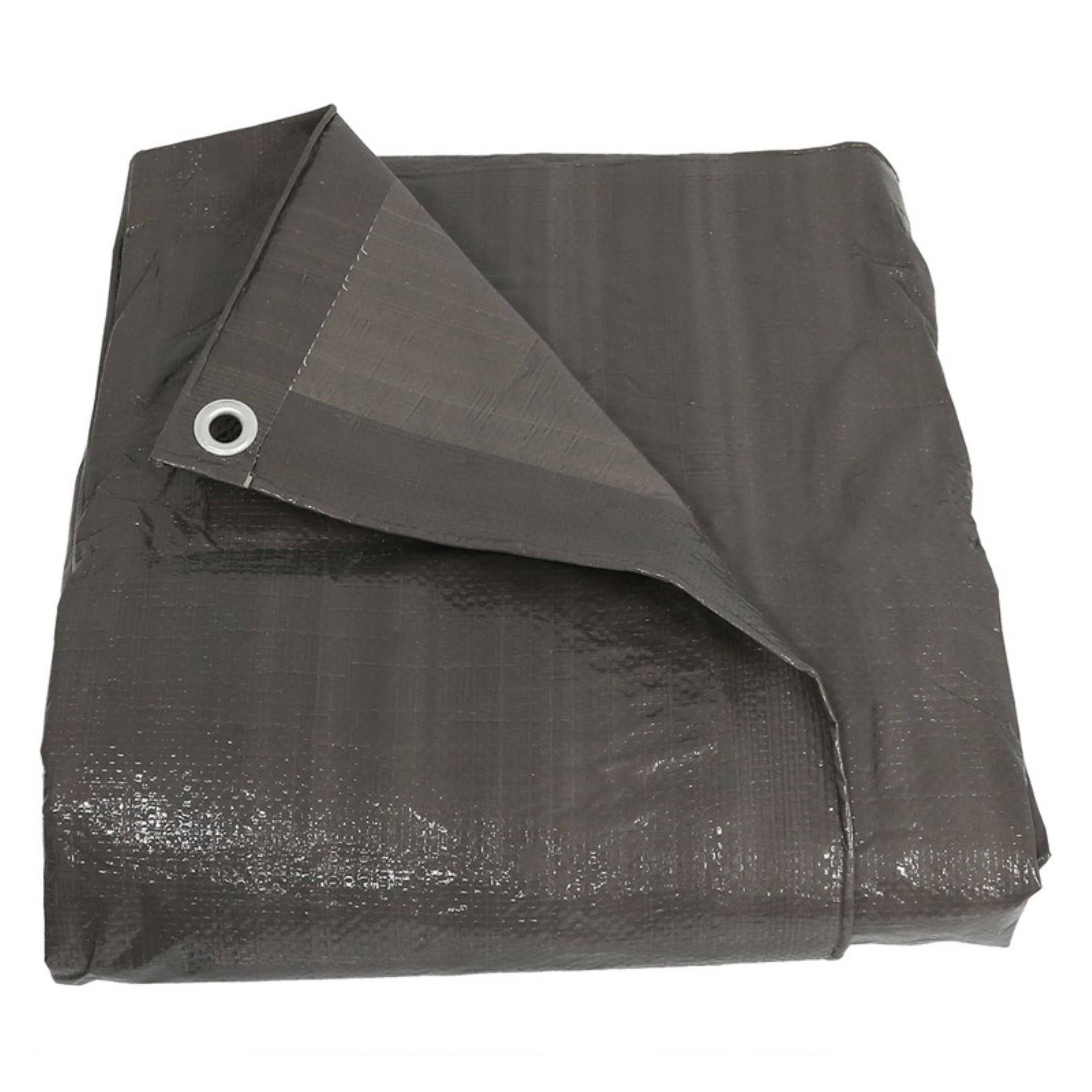 30 x 50 Waterproof Poly Tarp - Dark Gray P1064
