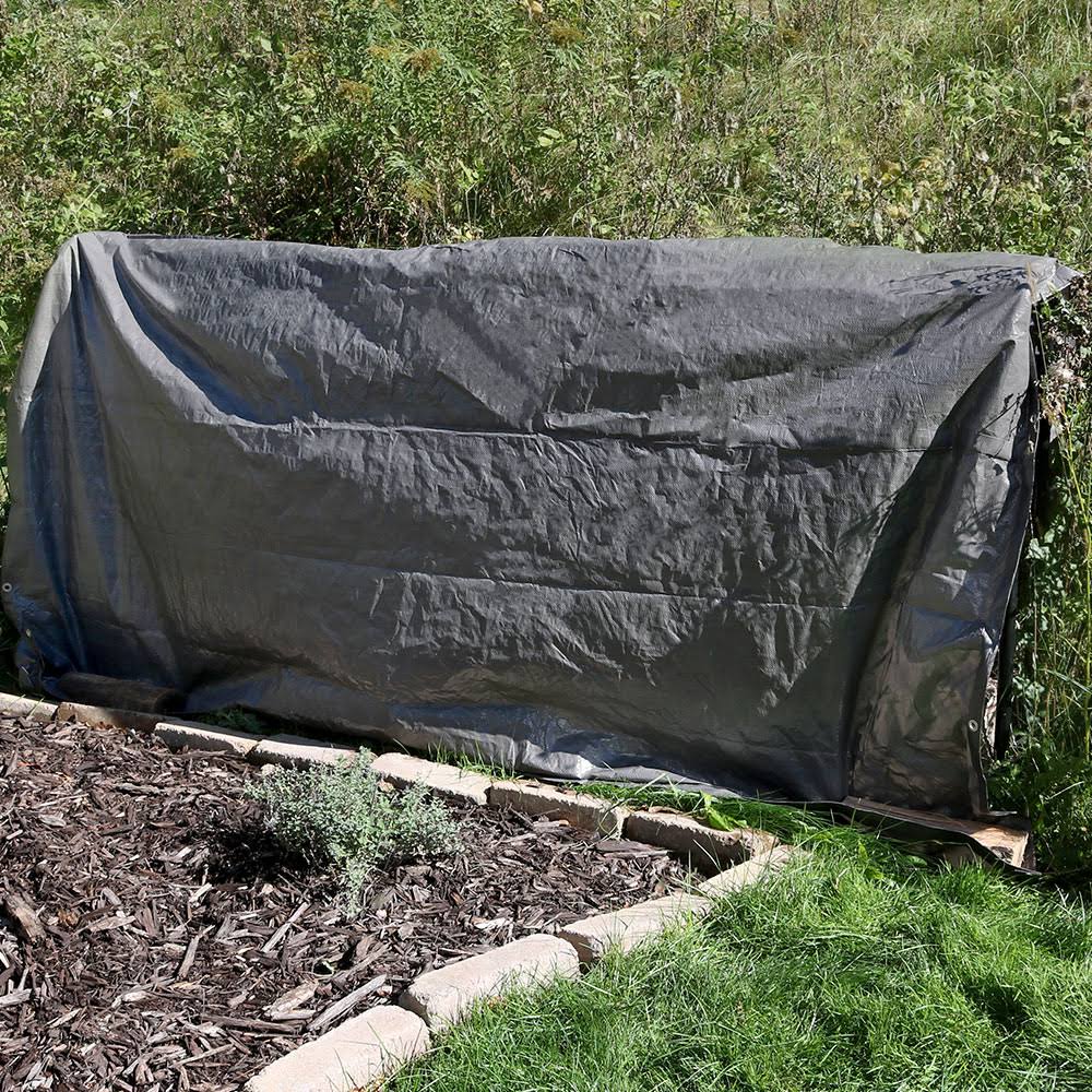 30 x 50 Waterproof Poly Tarp - Dark Gray P1064