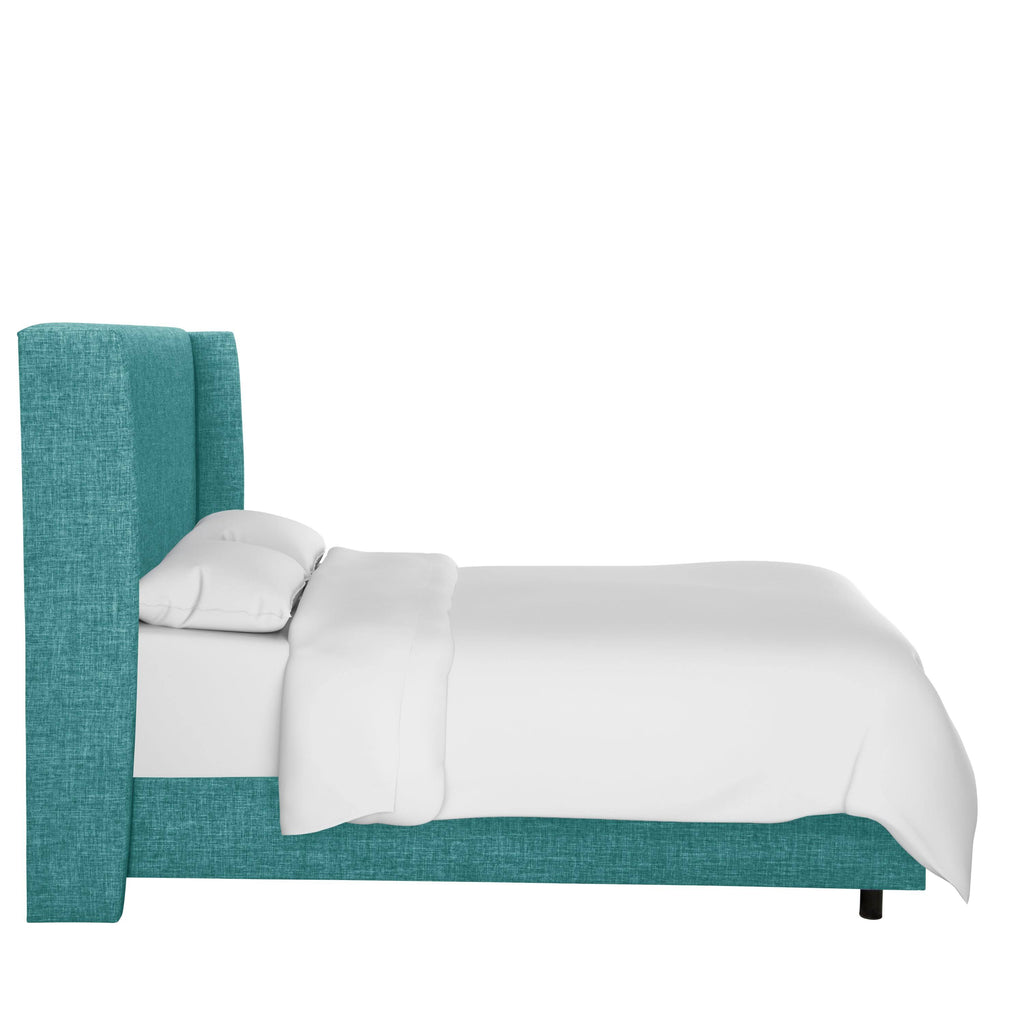 Twin Blue Square Bed X539239
