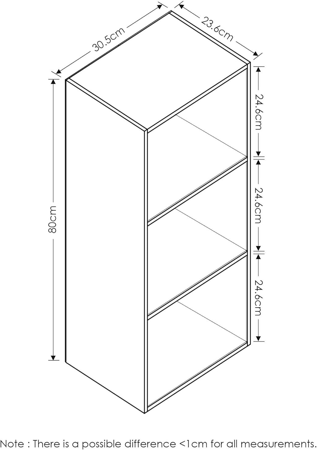 White/Pink 3-Tier Open Shelf Bookcase P990