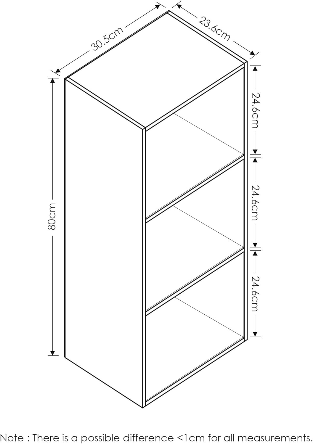 White/Pink 3-Tier Open Shelf Bookcase P990