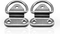 Stainless-Steel D-Shape Folding Pad Eye for Boat Yacht Motorboat Van Caravan Trailers Truck Marine Grade (2 Inches ×2-1/4 Inches) (2 PCS) B294
