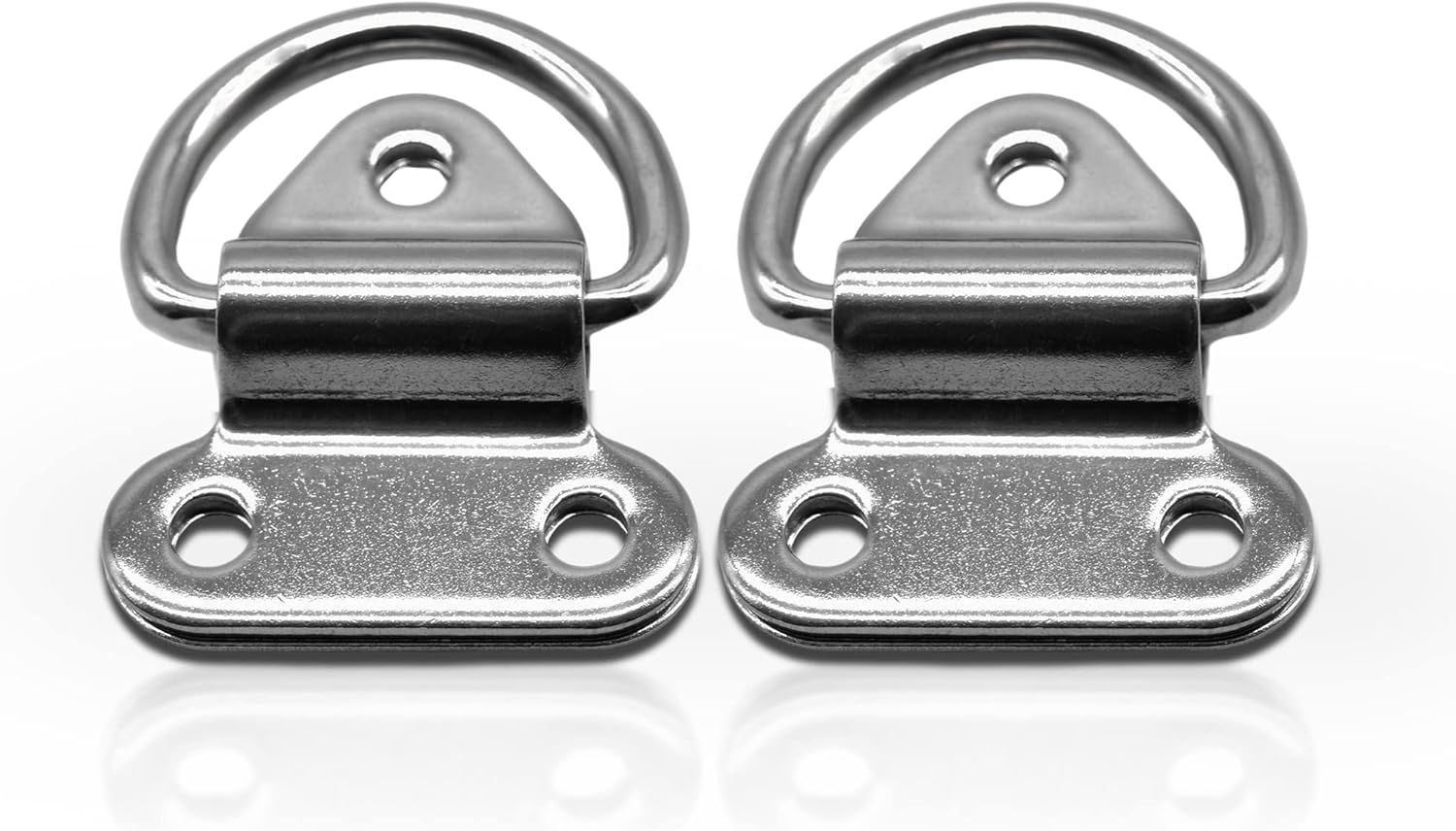 Stainless-Steel D-Shape Folding Pad Eye for Boat Yacht Motorboat Van Caravan Trailers Truck Marine Grade (2 Inches ×2-1/4 Inches) (2 PCS) B294
