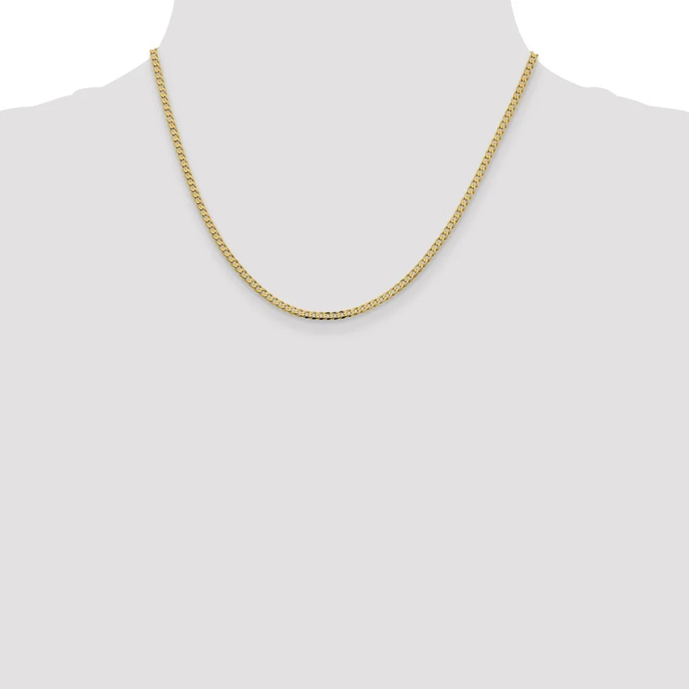 14 Karat Yellow Gold 2.3mm Beveled Curb Chain D309220