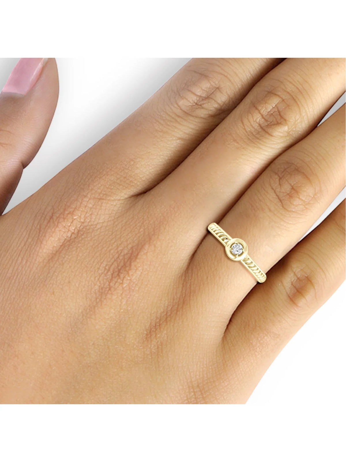 14K Gold-Plated Silver Diamond Ring W38690