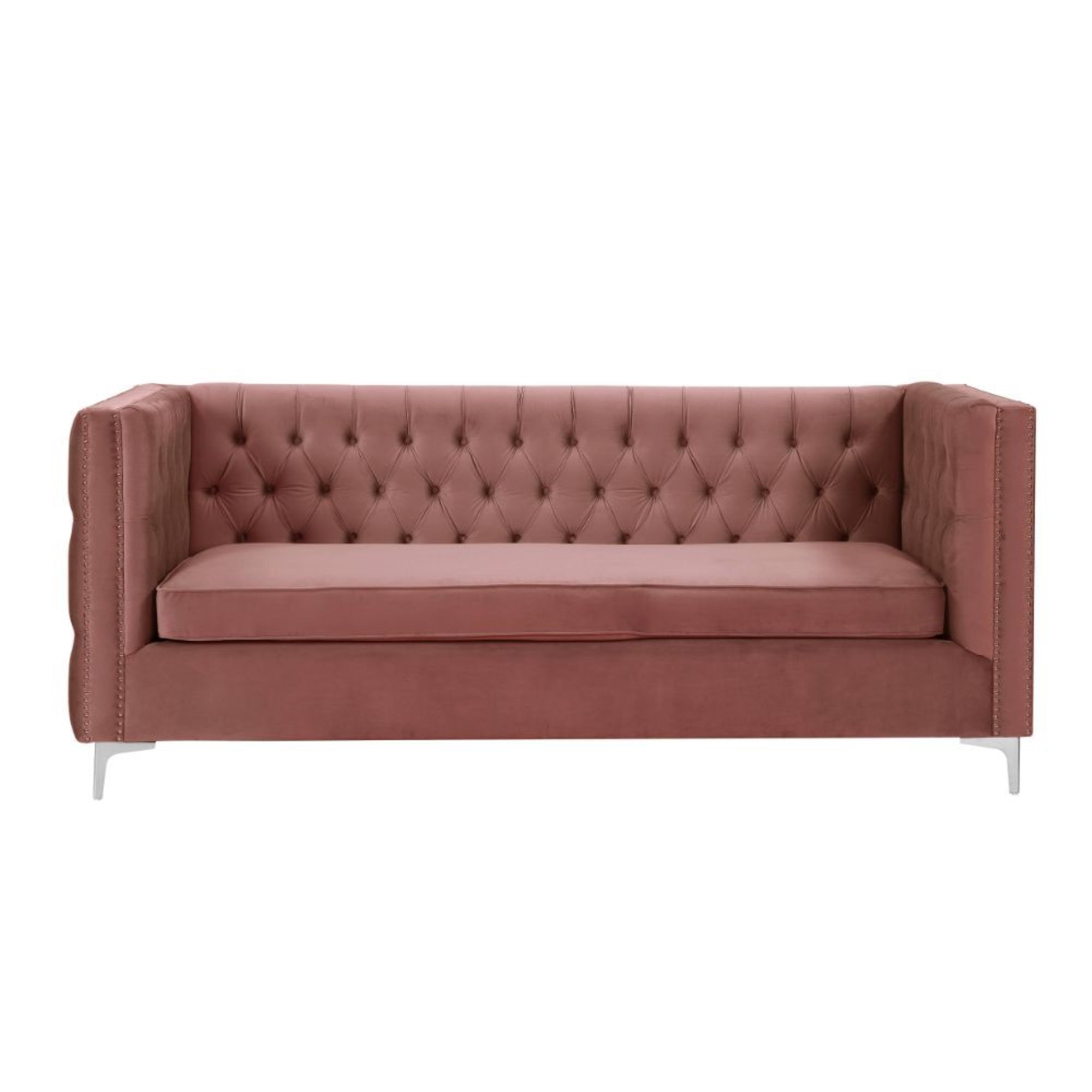 Coral Velvet Sectional Sofa S671