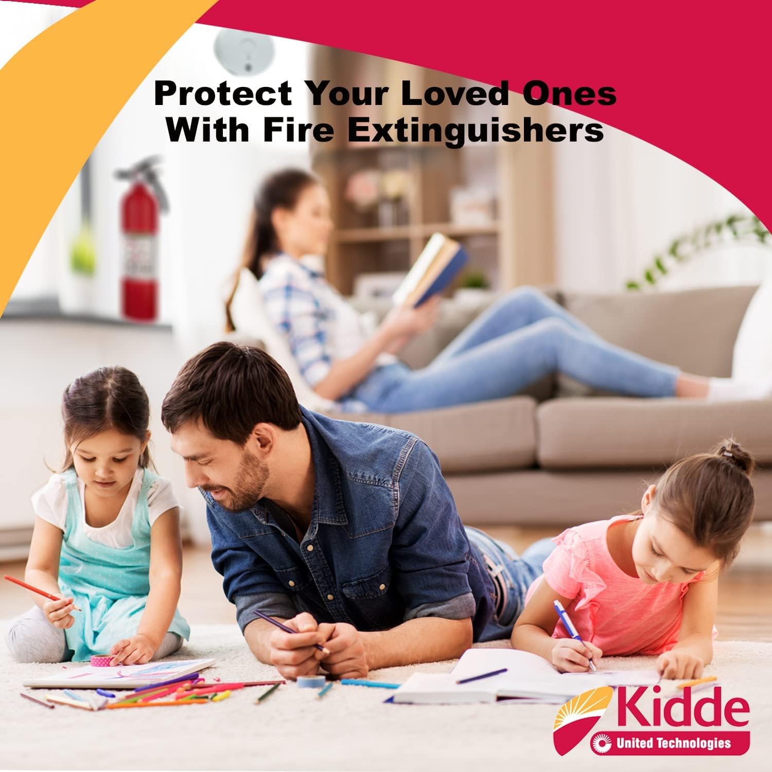 7 Pack Red Multipurpose Fire Extinguishers P23803