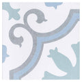 Aqua Encaustic Porcelain Floor and Wall Tile D2373