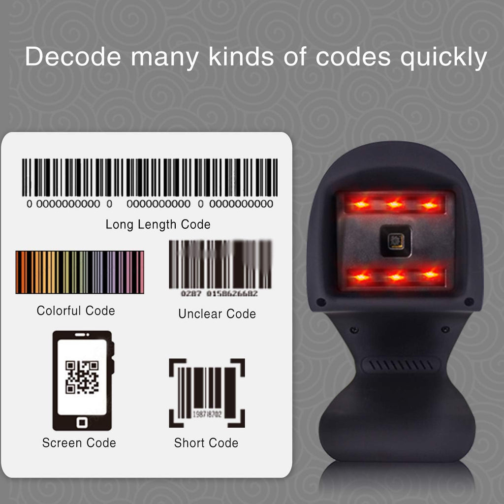 USB Hands-Free 2D Barcode Scanner Pack of 2 K2534
