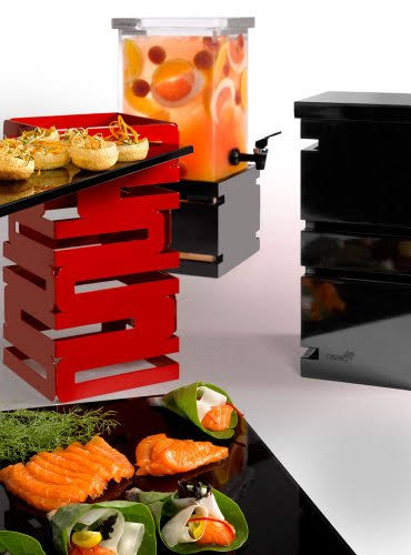 8in Square Steel Riser Red Gloss I875