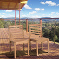 Eucalyptus Stackable Patio Chair Set L73840