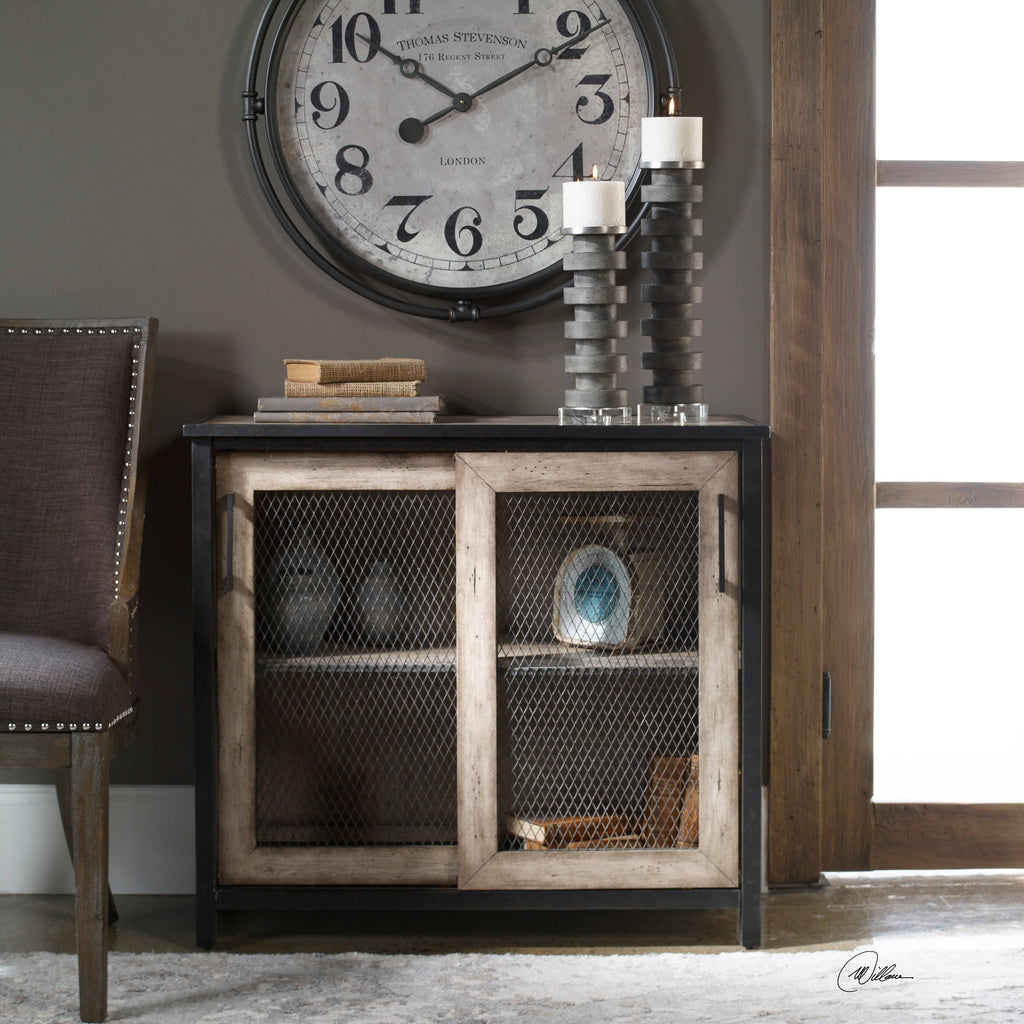 Wire-Mesh Accent Cabinet M9062