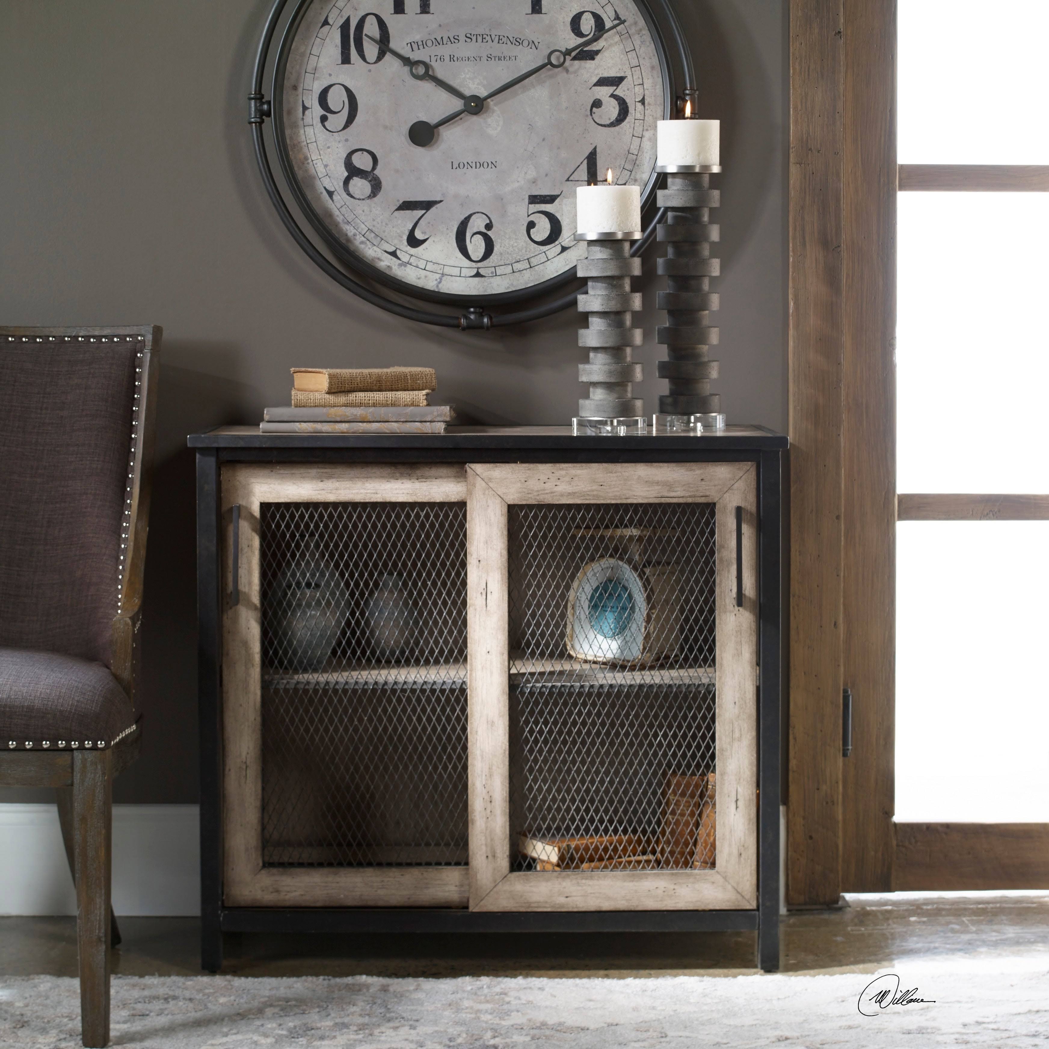 Wire-Mesh Accent Cabinet M9062