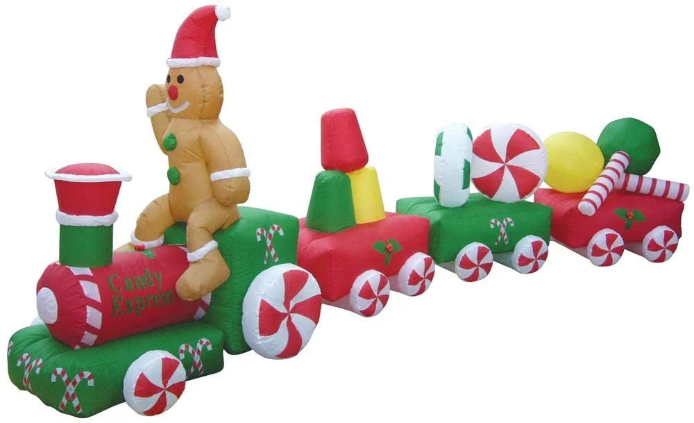 Inflatable Christmas Candy Train Yard Decoration F710450