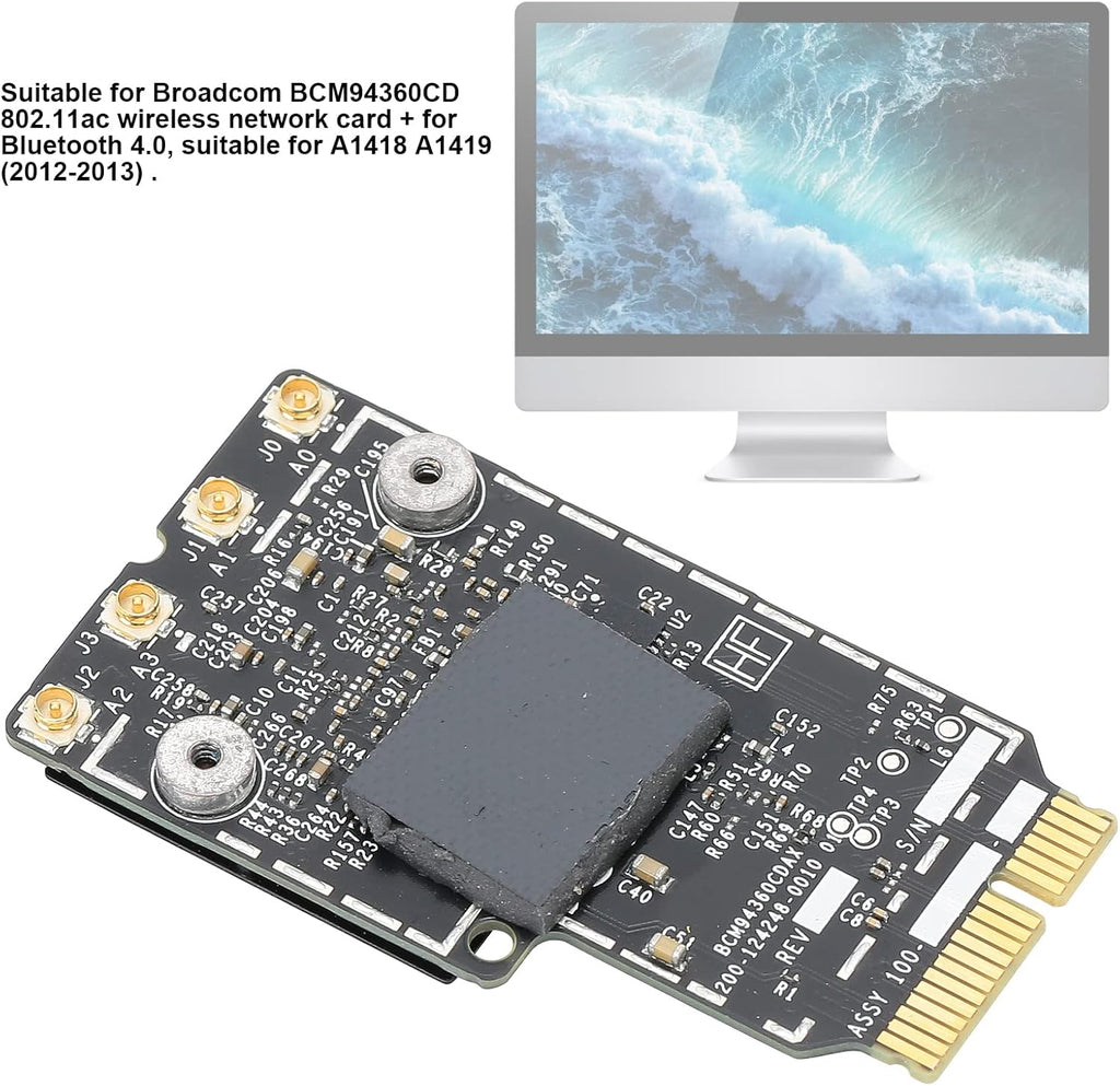 Wireless Network Card Bluetooth4.0 PCIE Mini WLAN Card X606