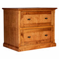 Black Oak Lateral File Cabinet with Black Knobs H61051