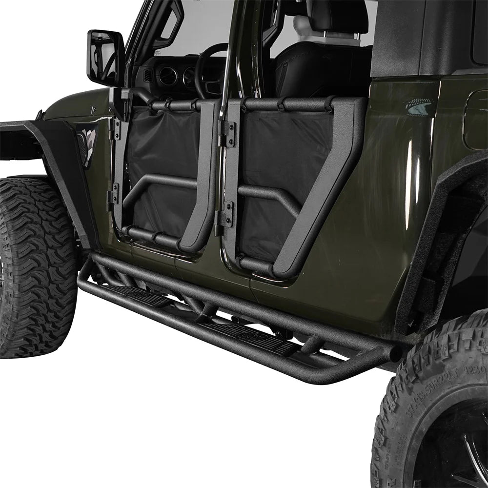 Pair Side Steps Running Board Nerf Bar Black F3729