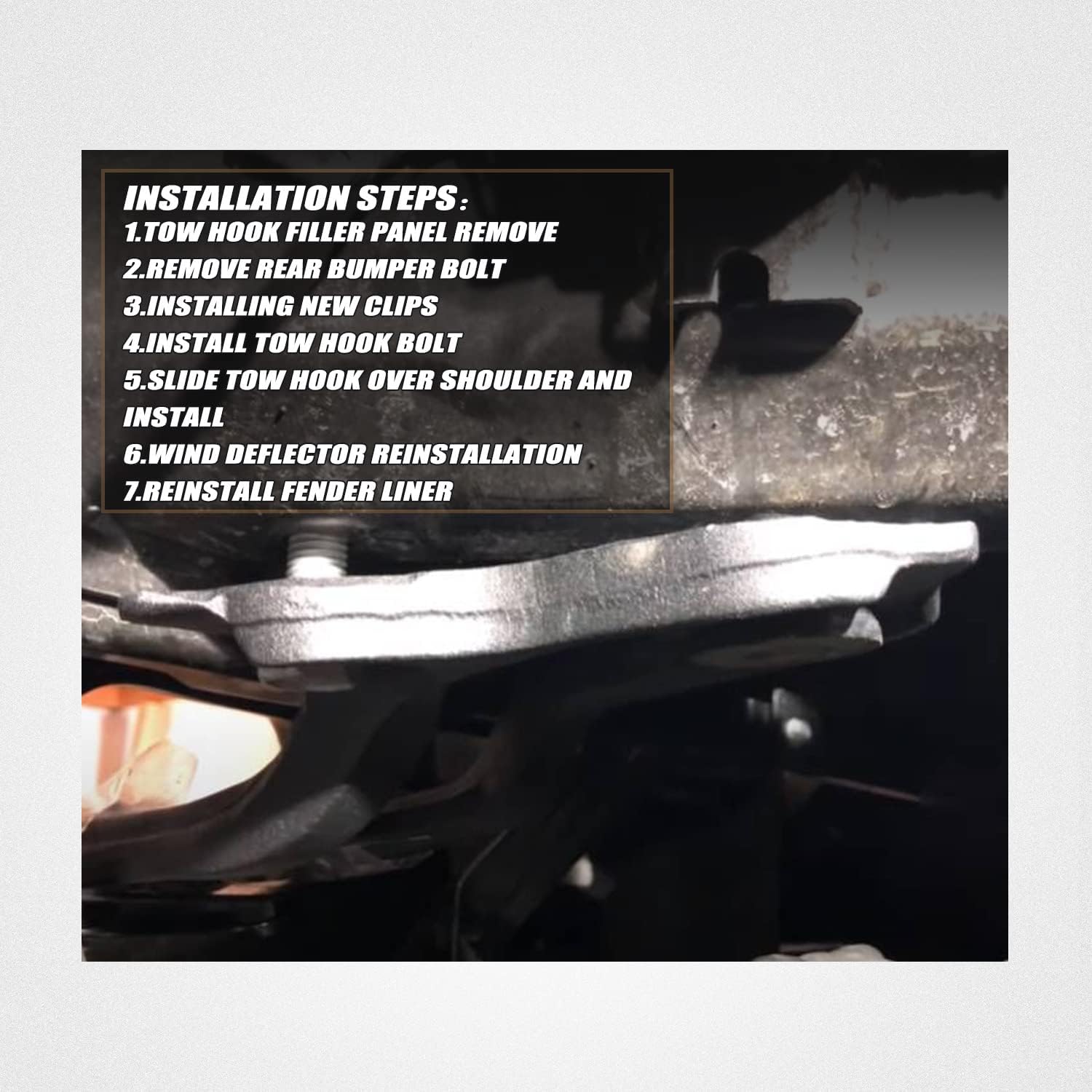 Front Tow Hooks with Hardware A875