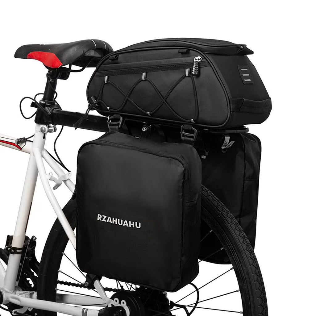 Waterproof Rear Seat Bike Trunk Bag with 2 Side Hanging Bags E727