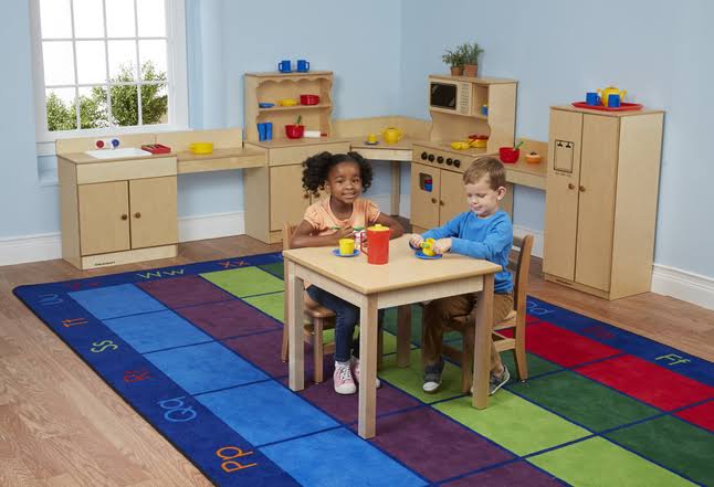 Square Laminate Top Wood Table L65237