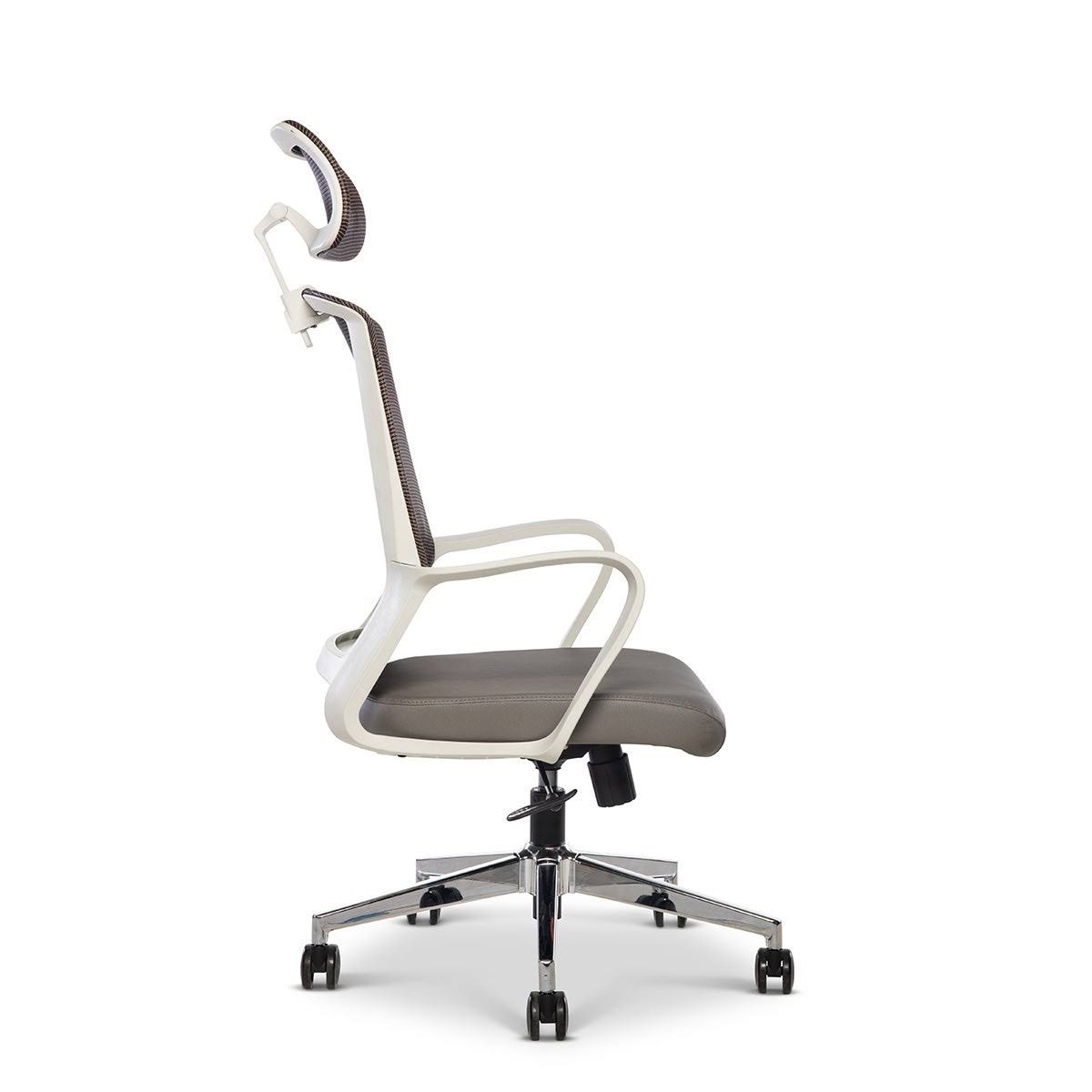 Copper Gray Black Ergonomic High-Back Task Chair with Headrest S7301