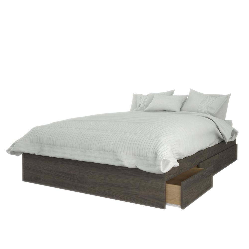 3 Piece Full Size Bedroom Set Bark Grey and Black H14599