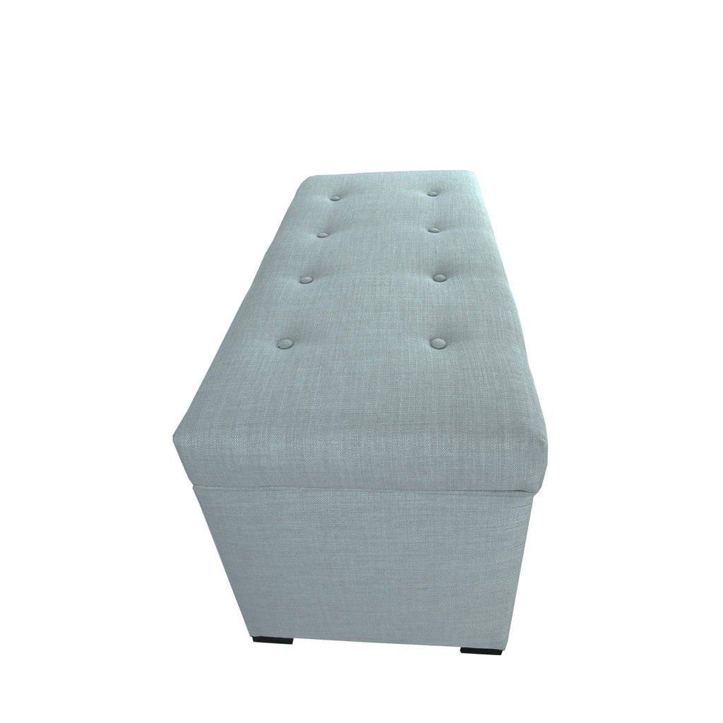 Green 8 Button Tufted Storage Bench P438