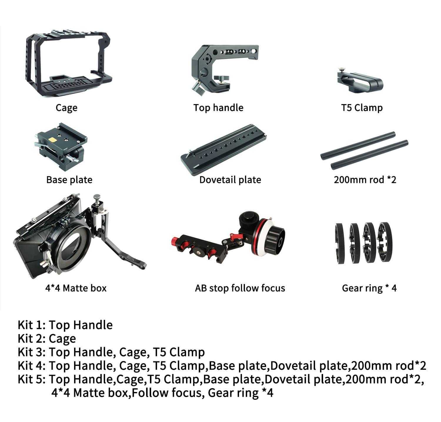 Cage Kit 5 for Blackmagic Pocket Cinema Camera 6K/4K C672