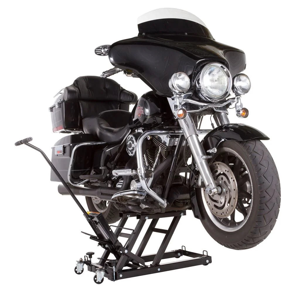 Black Widow Foot-Operated Motorcycle or ATV Lift Jack Stand H542