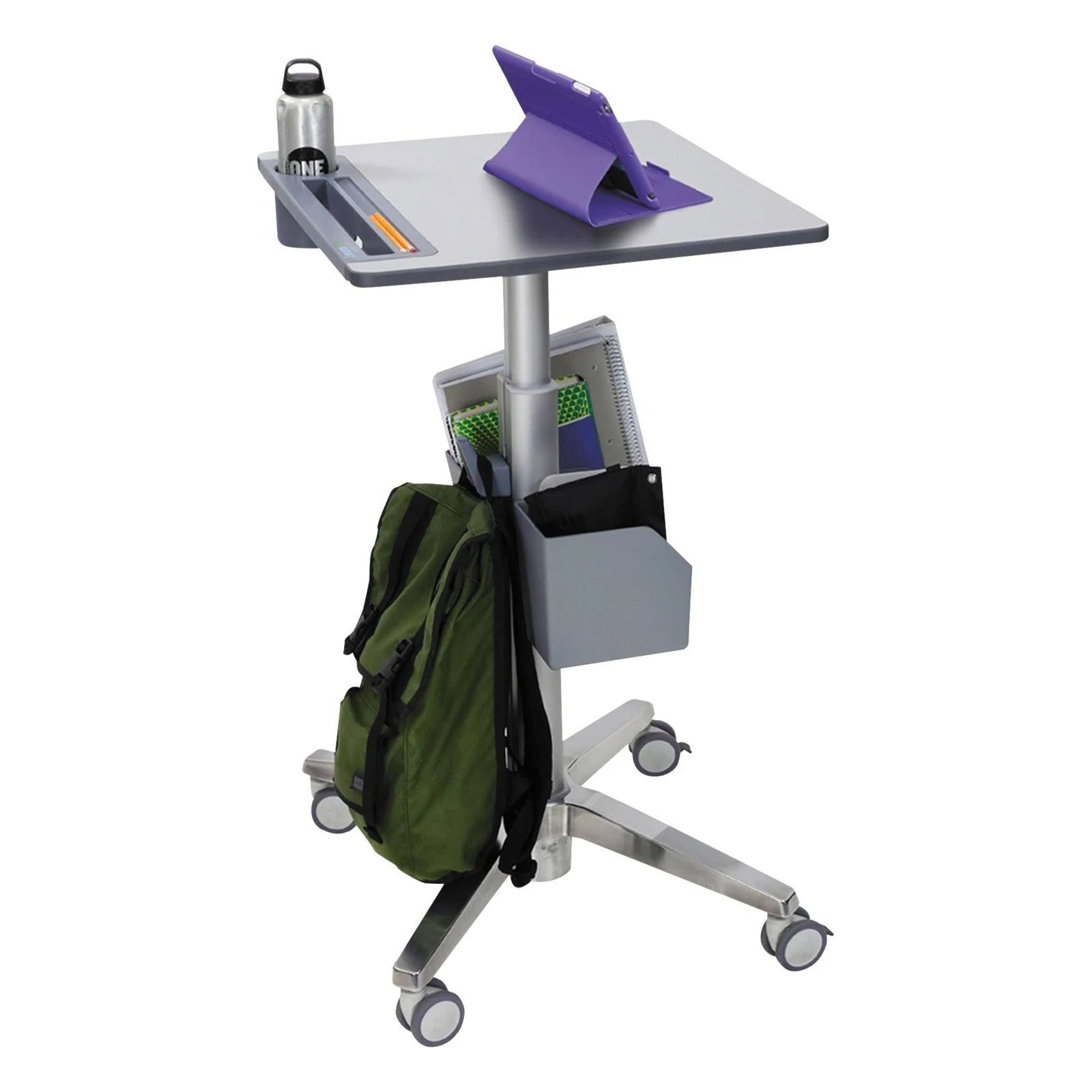 Adjustable Stand-Up Desk White/Silver Q9996
