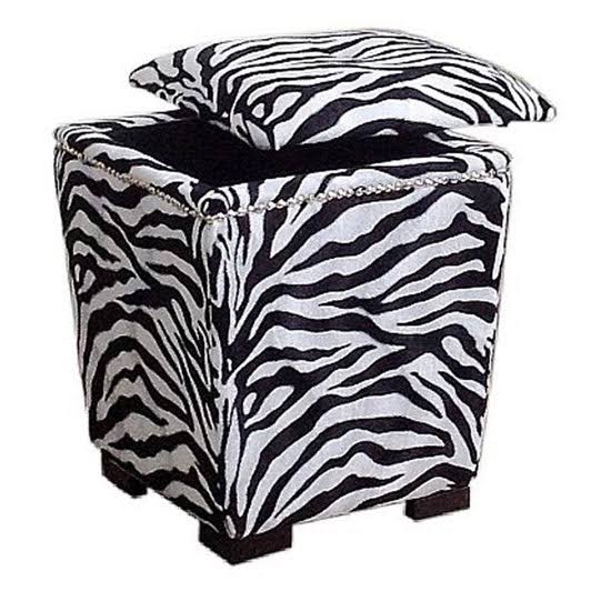 Zebra Storage Ottoman I942