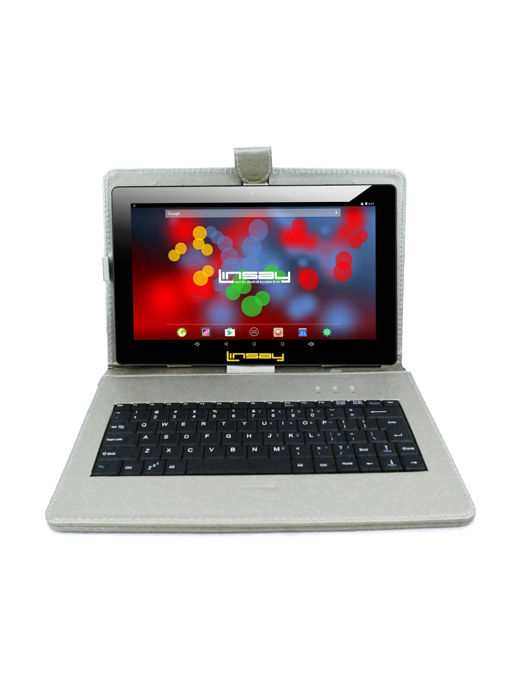Black 10.1x22 IPS Screen Tablet with Keyboard Case W489129