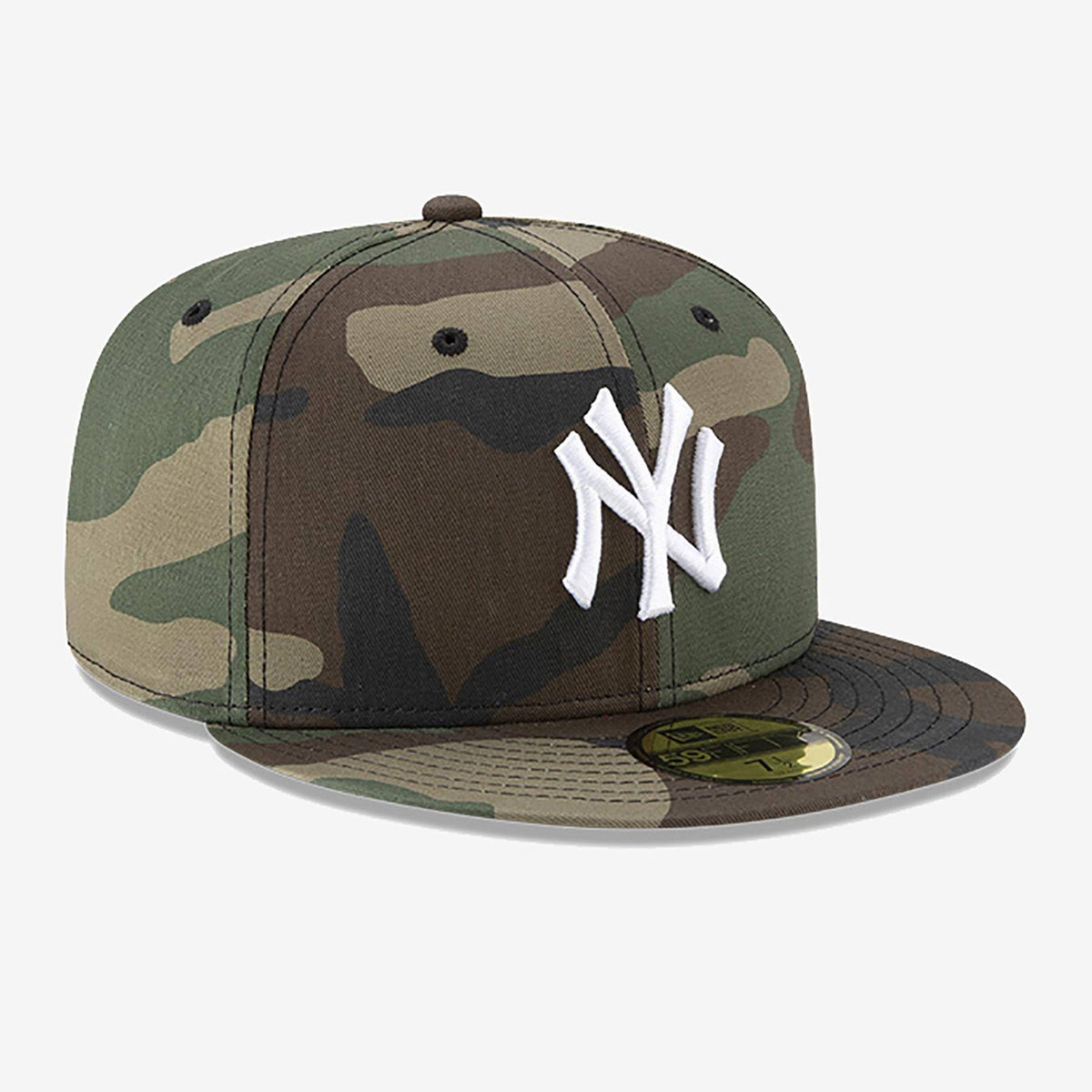 Camo Woodland Fitted Hat V706