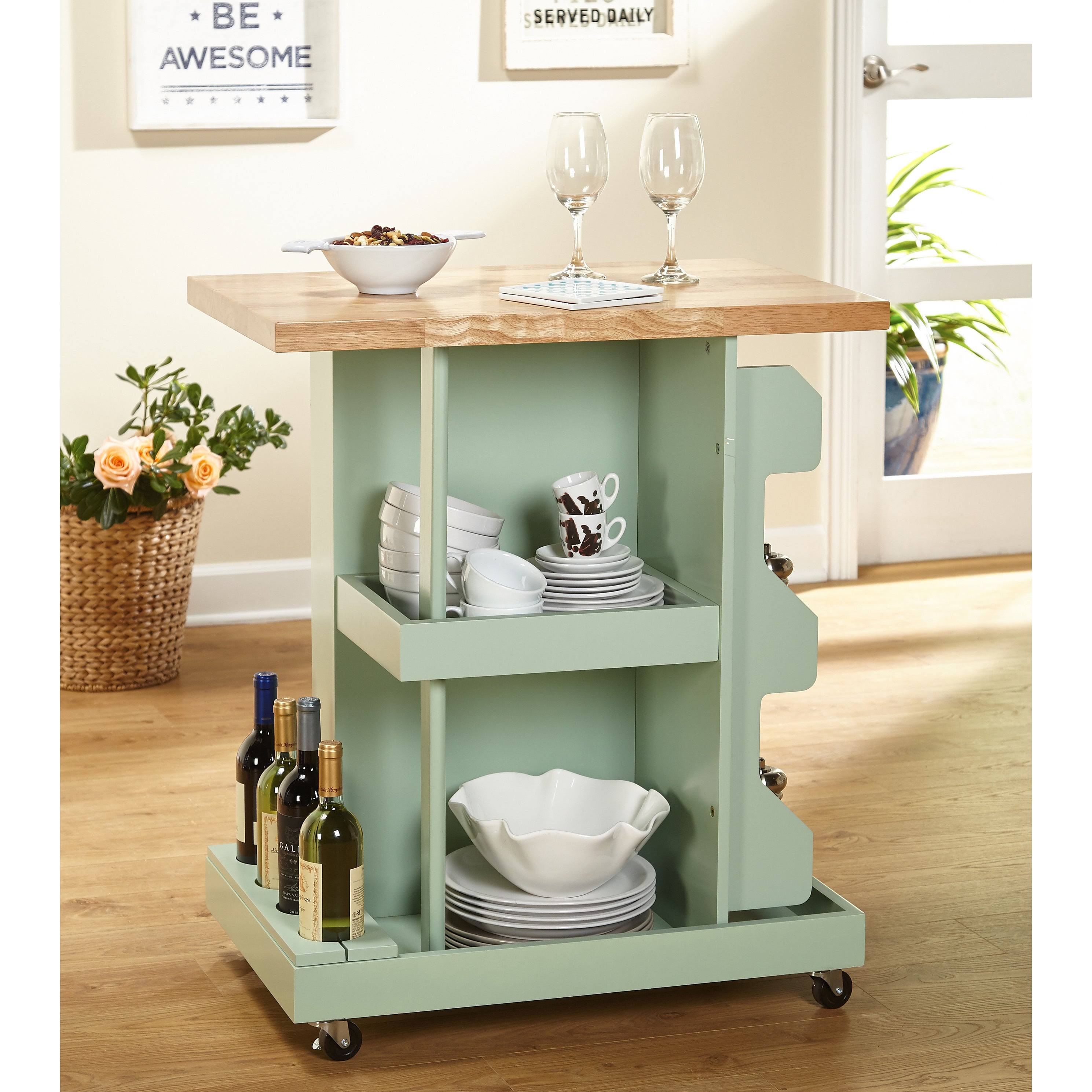 White Kitchen Cart Y68897