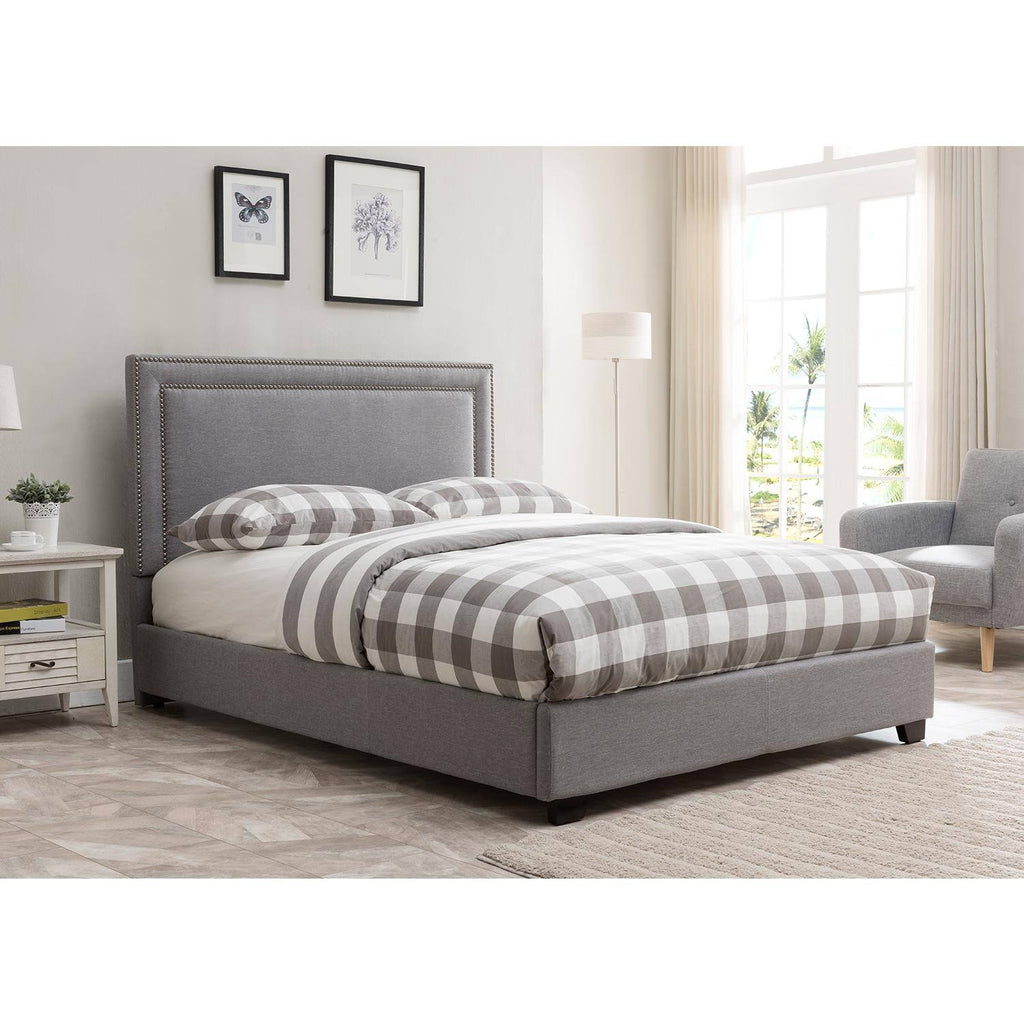 Grey Linen King Size Headboard U189510