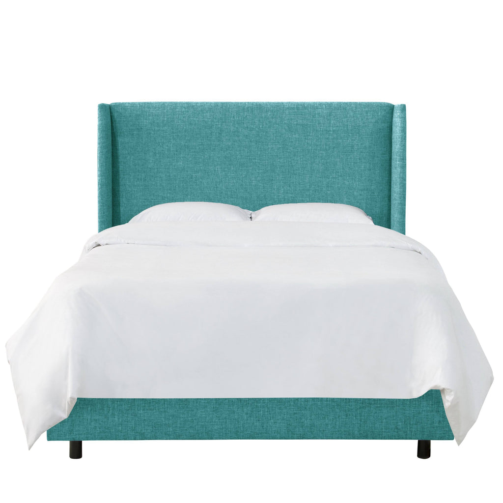 Twin Blue Square Bed X539239