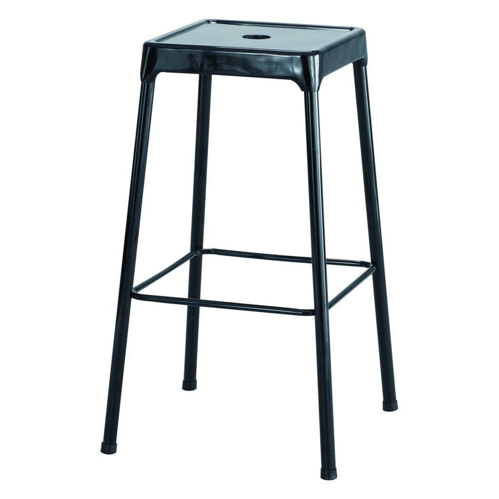 Black Powder-Coated Steel Bar Stool A83300