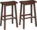 Walnut Solid Wood Kitchen Counter Stool 29 inch Set of 2 N13365